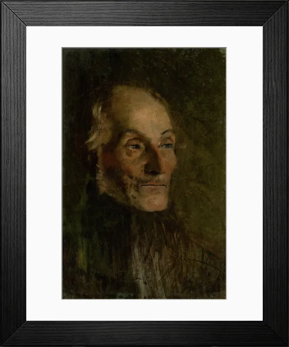 Framed Print : Head Study of an Old Man, around 1890. Creator: Ladislav Mednyanszky Framed Print : Head Study of an Old Man, around 1890. Creator: Ladislav Mednyanszky