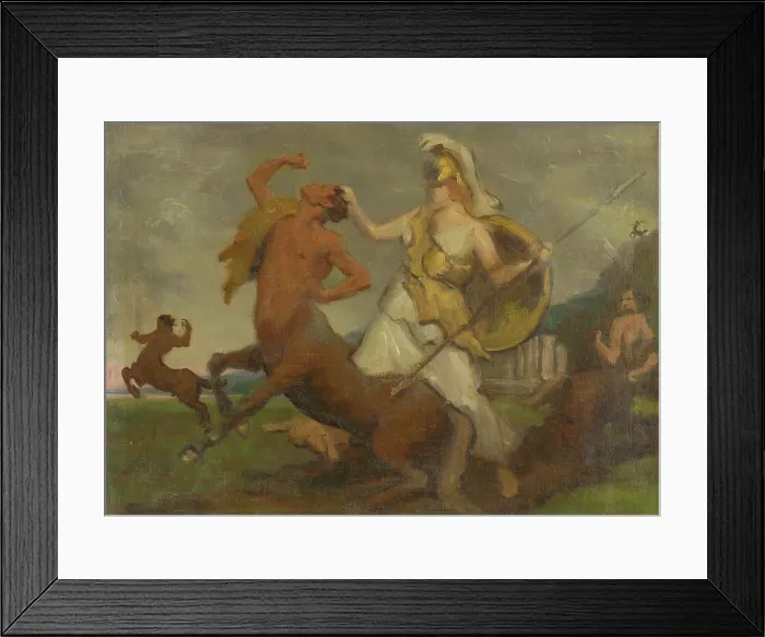 Framed Print : Pallas Athena Fighting Centaurs, after 1900. Creator: Milan Thomka Mitrovsky Framed Print : Pallas Athena Fighting Centaurs, after 1900. Creator: Milan Thomka Mitrovsky