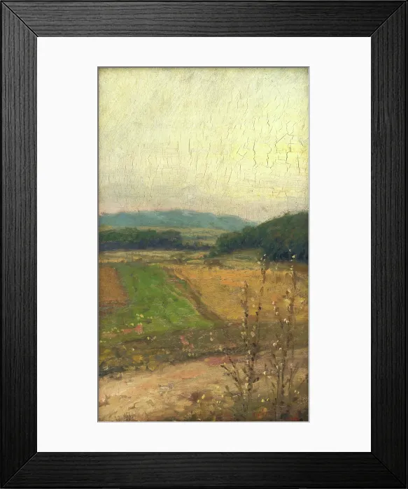 Framed Print : Landscape with hills in the distance, c1902. Creator: Elemir Halasz-Hradil Framed Print : Landscape with hills in the distance, c1902. Creator: Elemir Halasz-Hradil