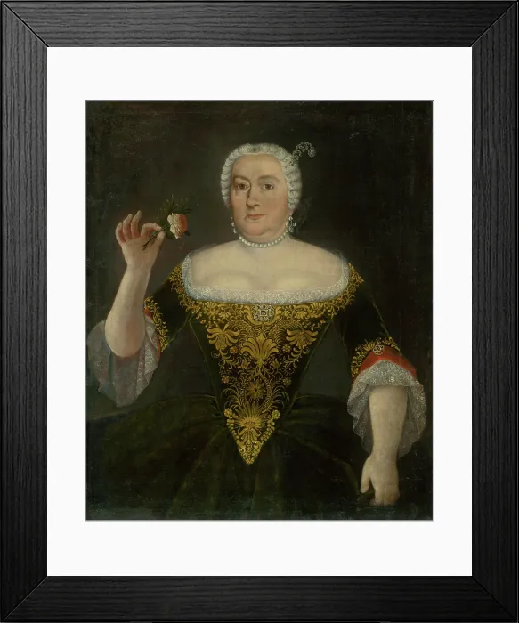 Framed Print : Portrait of Ruzena Revayova-Mednanska, around 1750. Creator: Unknown Framed Print : Portrait of Ruzena Revayova-Mednanska, around 1750. Creator: Unknown