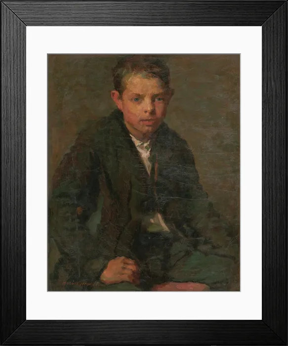 Framed Print : Portrait of young labourer, 1907. Creator: Elemir Halasz-Hradil Framed Print : Portrait of young labourer, 1907. Creator: Elemir Halasz-Hradil