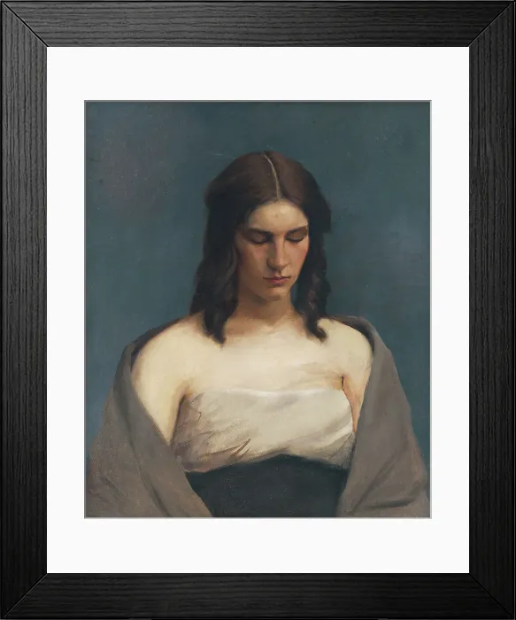 Framed Print : Study of a Woman, 1922. Creator: Ladislav Treskon Framed Print : Study of a Woman, 1922. Creator: Ladislav Treskon