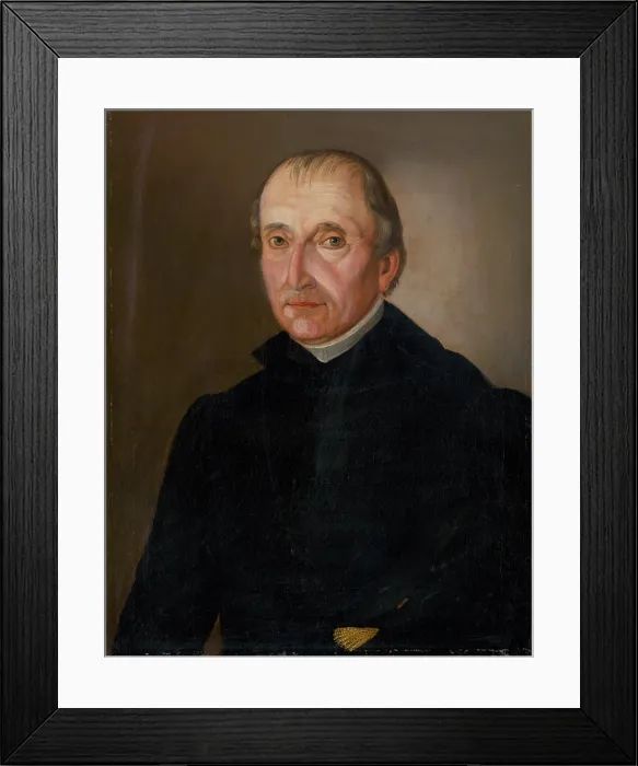 Framed Print : Portrait of Pastor Bukovansky, 1833-1836. Creator: Ludwig Ermini Framed Print : Portrait of Pastor Bukovansky, 1833-1836. Creator: Ludwig Ermini