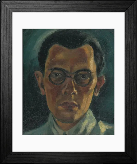 Framed Print : Self-Portrait, 1932. Creator: Mikulas Galanda Framed Print : Self-Portrait, 1932. Creator: Mikulas Galanda
