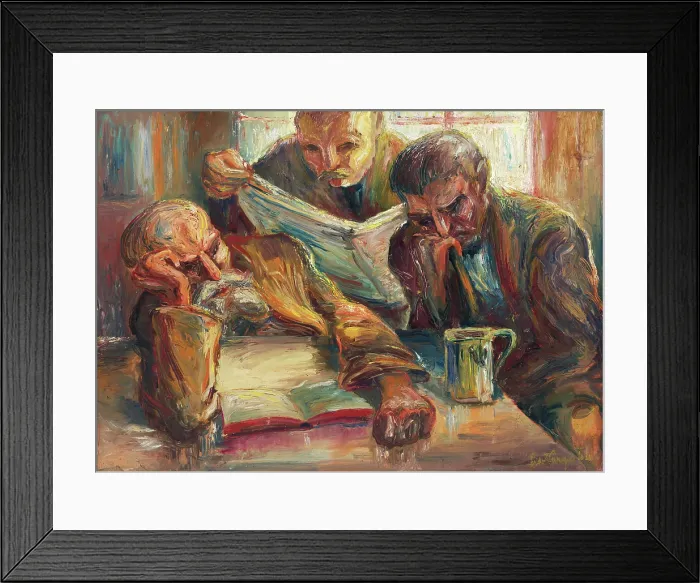 Framed Print : At the bar, 1944. Creator: Ludovit Varga Framed Print : At the bar, 1944. Creator: Ludovit Varga