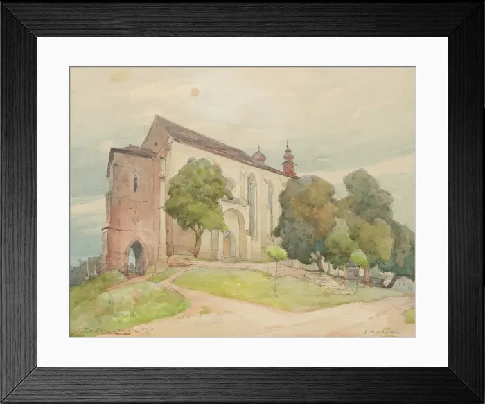 Framed Print : Minorite Church in Levoca, 1926. Creator: Ludovit Cordak Framed Print : Minorite Church in Levoca, 1926. Creator: Ludovit Cordak