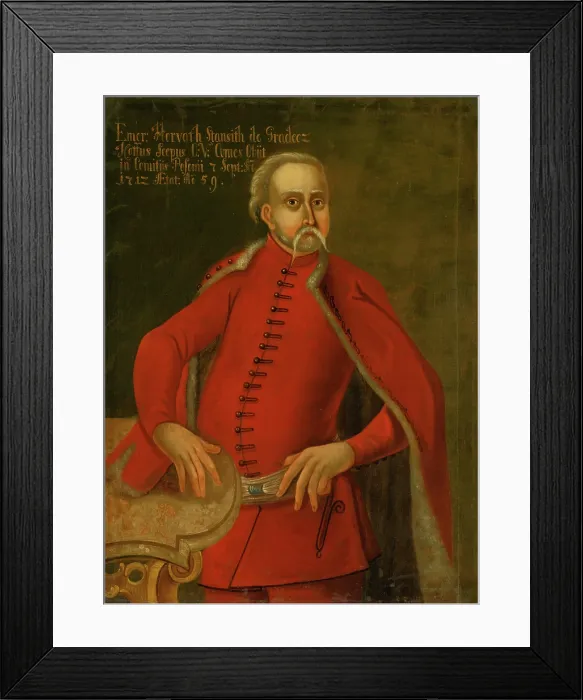 Framed Print : Portrait of Imrich Horvath-Stancic, before 1712. Creator: Unknown Framed Print : Portrait of Imrich Horvath-Stancic, before 1712. Creator: Unknown