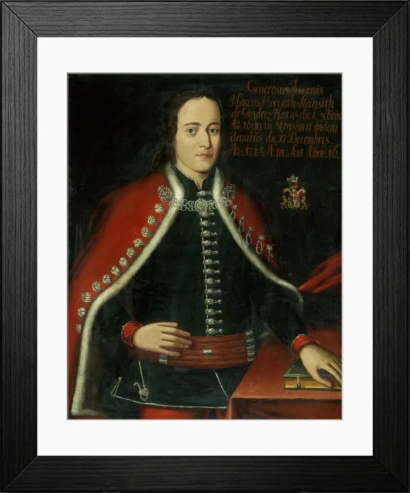 Framed Print : Marek Horvath-Stancic in Zeman Costume as a 16-Year-Old, 1715. Creator: Unknown Framed Print : Marek Horvath-Stancic in Zeman Costume as a 16-Year-Old, 1715. Creator: Unknown