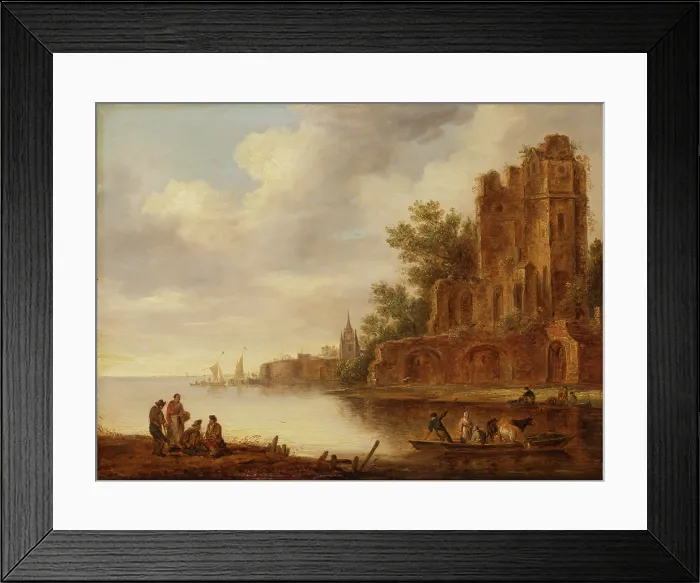 Framed Print : Coastal landscape with ruin, 1635-1646. Creator: Maerten Fransz. van der Hulst Framed Print : Coastal landscape with ruin, 1635-1646. Creator: Maerten Fransz. van der Hulst