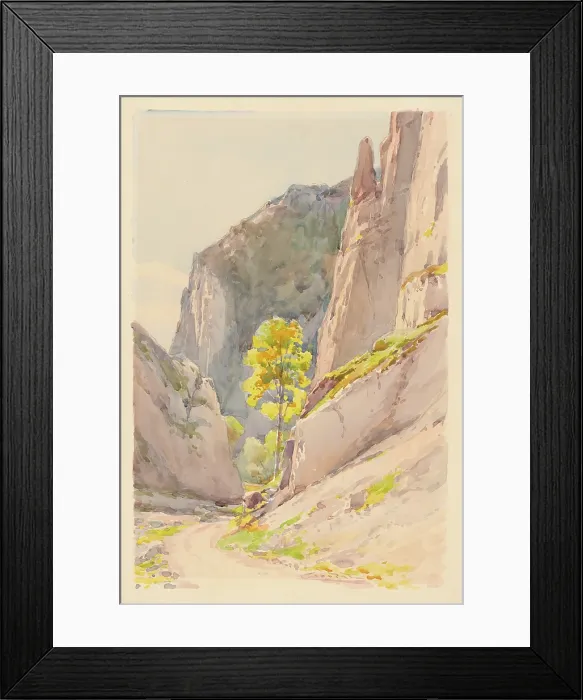 Framed Print : The road through the Zadielska valley, 1930-1932. Creator: Ludovit Cordak Framed Print : The road through the Zadielska valley, 1930-1932. Creator: Ludovit Cordak