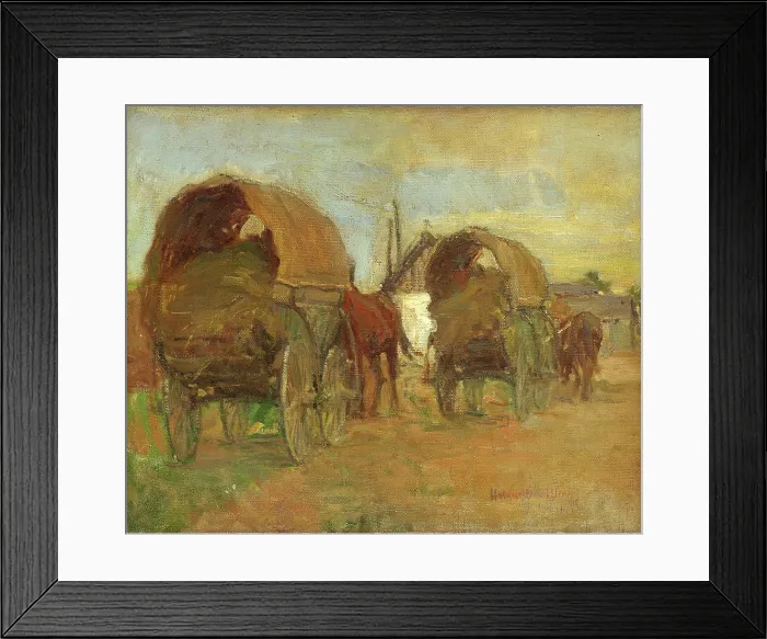 Framed Print : Gypsy caravans, 1918. Creator: Elemir Halasz-Hradil Framed Print : Gypsy caravans, 1918. Creator: Elemir Halasz-Hradil