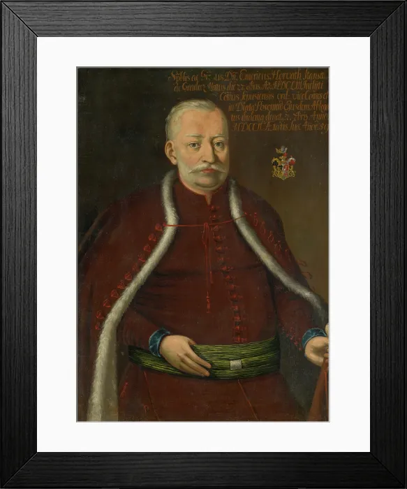 Framed Print : Portrait of Imrich Horvath-Stansith, early 18th century. Creator: Unknown Framed Print : Portrait of Imrich Horvath-Stansith, early 18th century. Creator: Unknown