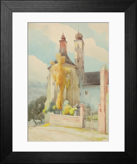 Framed Print : Gymnasium Church in Levoca, 1926. Creator: Ludovit Cordak Framed Print : Gymnasium Church in Levoca, 1926. Creator: Ludovit Cordak