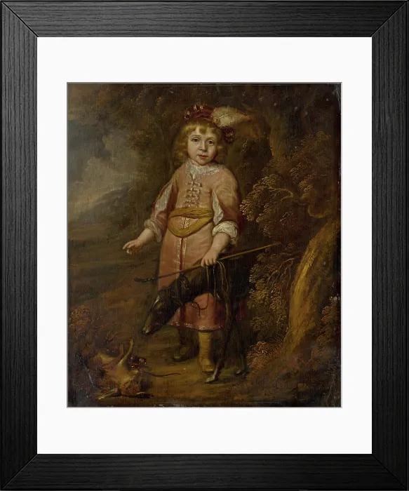 Framed Print : Portrait of a boy as a hunter, c1640. Creator: Circle of Matthys van den Bergh Framed Print : Portrait of a boy as a hunter, c1640. Creator: Circle of Matthys van den Bergh