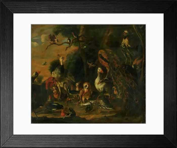 Framed Print : Every bird sings as its beak grows, 1700-1710. Creator: Melchior d'Hondecoeter. Every bird sings as its beak grows, 1700-1710. Creator: Melchior d'Hondecoeter Framed Print : Every bird sings as its beak grows, 1700-1710. Creator: Melchior d'Hondecoeter. Every bird sings as its beak grows, 1700-1710. Creator: Melchior d'Hondecoeter