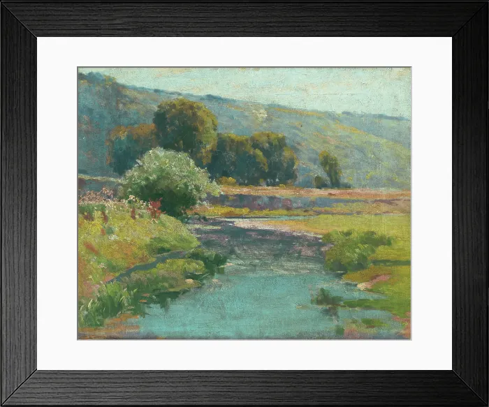 Framed Print : Landscape with a stream in flood, 1917. Creator: Ludovit Cordak Framed Print : Landscape with a stream in flood, 1917. Creator: Ludovit Cordak