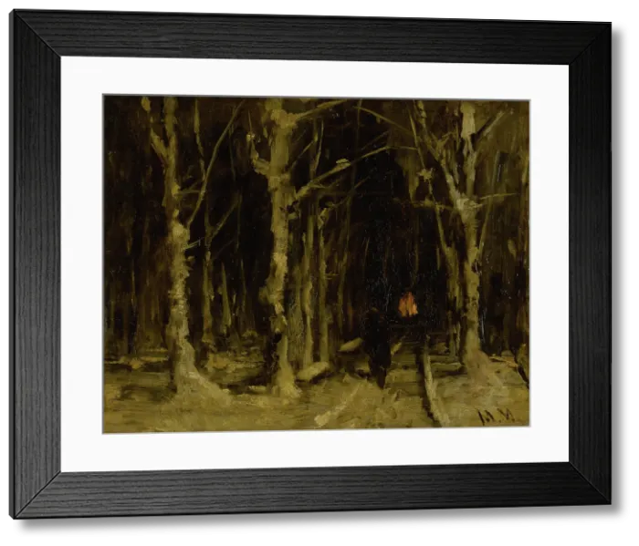 Framed Print : Avenue in Dusseldorf, 1867-1870. Creator: Mihaly Munkacsy Framed Print : Avenue in Dusseldorf, 1867-1870. Creator: Mihaly Munkacsy