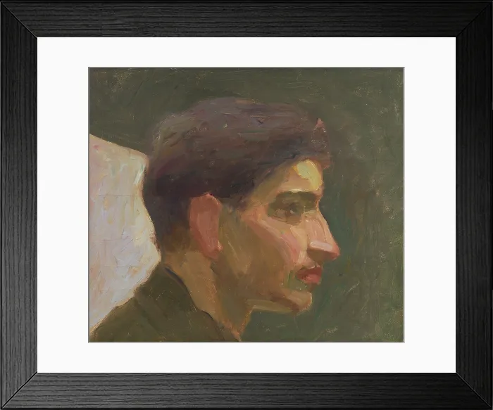 Framed Print : Head study of a young man, c1905. Creator: Eduard Putra Framed Print : Head study of a young man, c1905. Creator: Eduard Putra
