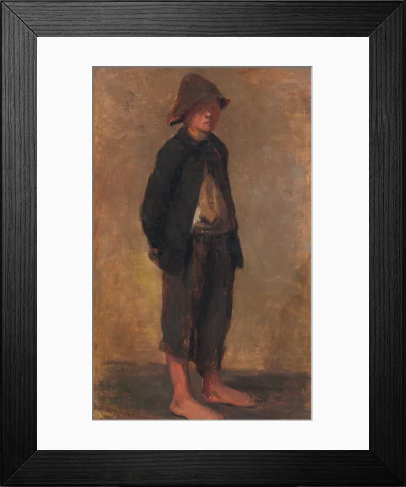 Framed Print : Study of a standing boy, c1900. Creator: Elemir Halasz-Hradil Framed Print : Study of a standing boy, c1900. Creator: Elemir Halasz-Hradil