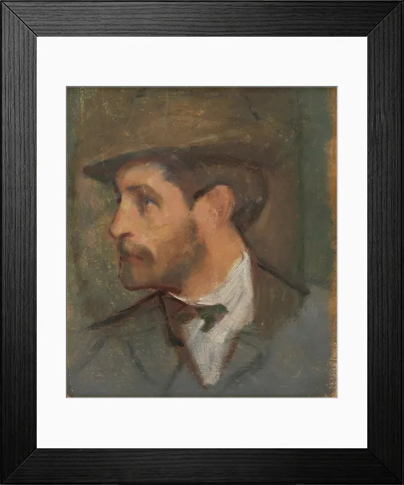 Framed Print : Self-Portrait - Small, around 1900. Creator: Milan Thomka Mitrovsky Framed Print : Self-Portrait - Small, around 1900. Creator: Milan Thomka Mitrovsky