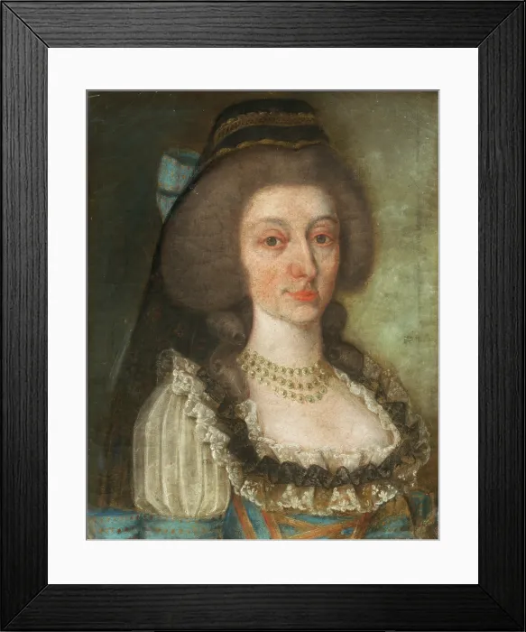 Framed Print : Baroness Josephine Mednyanszky (Portrait of Countess Josephine Eszterhazy), around 1792. Creator: Unknown Framed Print : Baroness Josephine Mednyanszky (Portrait of Countess Josephine Eszterhazy), around 1792. Creator: Unknown