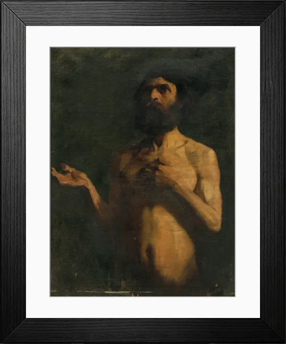 Framed Print : Study of Nude of Old Man, 1900-1920. Creator: Gejza Kukan Framed Print : Study of Nude of Old Man, 1900-1920. Creator: Gejza Kukan