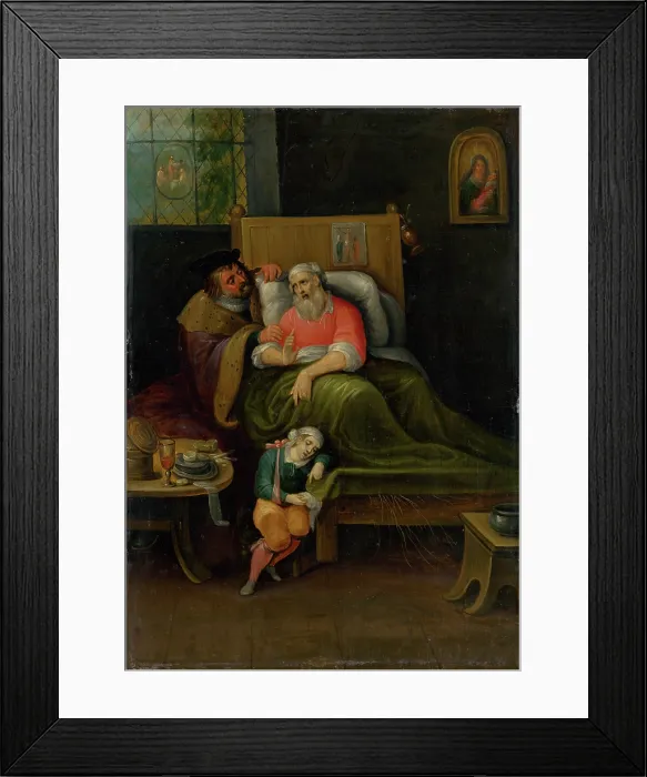 Framed Print : The Visitation of the Sick from the Seven Acts of Mercy, 1620-1630. Creator: Workshop of Frans Francken the Younger Framed Print : The Visitation of the Sick from the Seven Acts of Mercy, 1620-1630. Creator: Workshop of Frans Francken the Younger