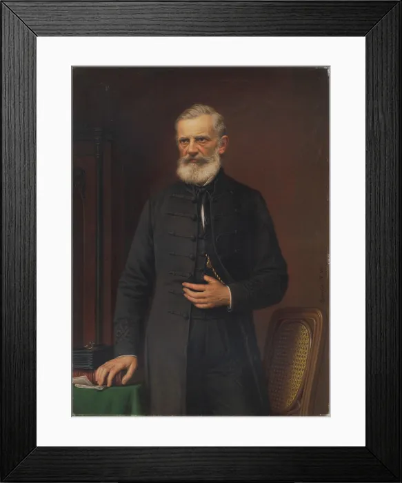 Framed Print : Portrait of a man, 1881. Creator: Miklos Barabas Framed Print : Portrait of a man, 1881. Creator: Miklos Barabas