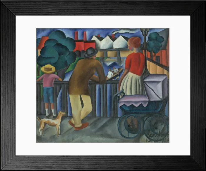 Framed Print : Urban scene, 1924. Creator: Gejza Schiller Framed Print : Urban scene, 1924. Creator: Gejza Schiller