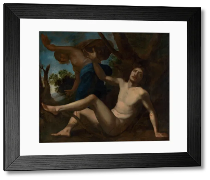 Framed Print : Saint Benedict Escapes Temptation, 1630-1650. Creator: Felice Ficherelli Framed Print : Saint Benedict Escapes Temptation, 1630-1650. Creator: Felice Ficherelli