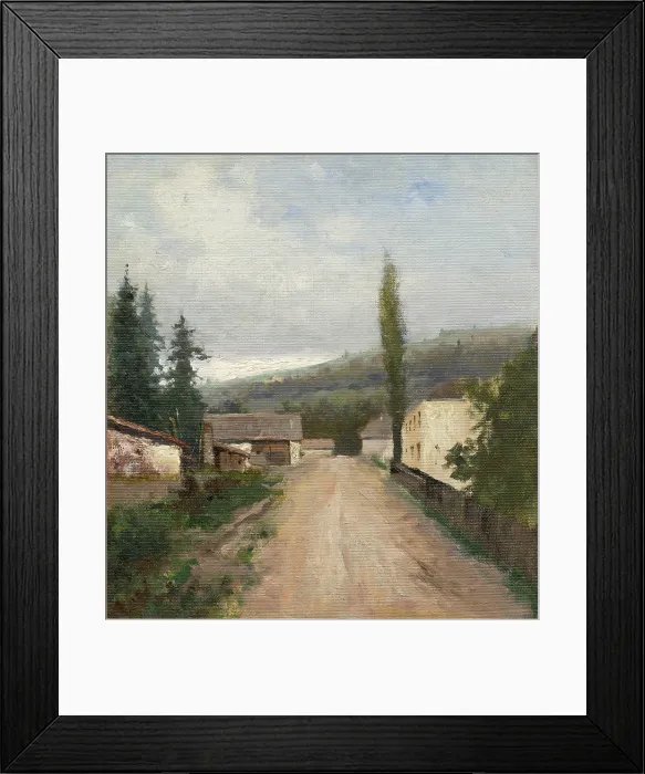 Framed Print : Village in west Slovakia, 1900-1917. Creator: Felician Moczik Framed Print : Village in west Slovakia, 1900-1917. Creator: Felician Moczik