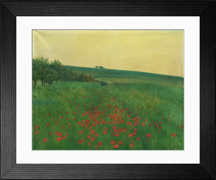 Framed Print : Red Poppies, 1910. Creator: Frantisek Kavan Framed Print : Red Poppies, 1910. Creator: Frantisek Kavan