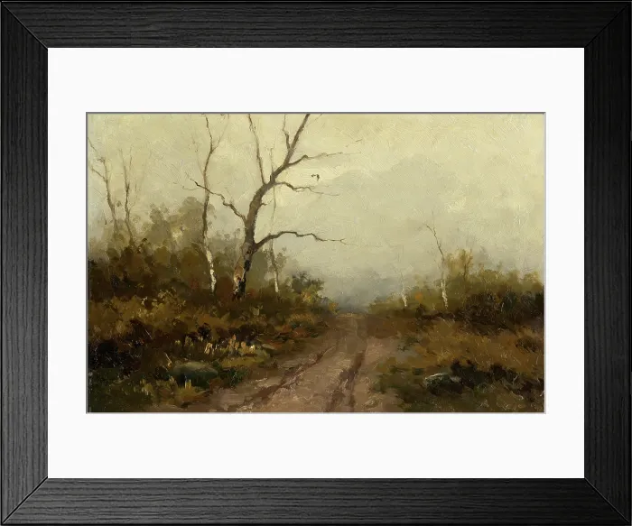 Framed Print : Forest scene, 1890-1900. Creator: Felician Moczik Framed Print : Forest scene, 1890-1900. Creator: Felician Moczik