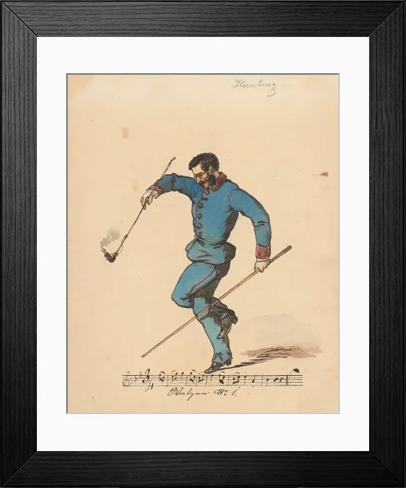 Framed Print : Waltz, 1850-1860. Creator: Friedrich Carl von Scheidlin