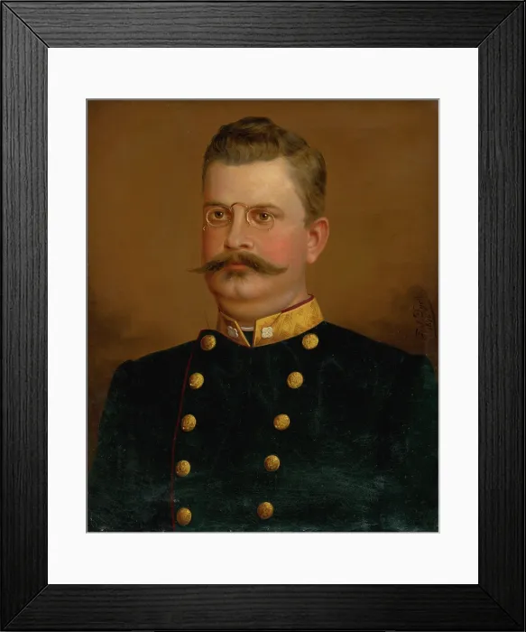 Framed Print : Portrait of a Man in Uniform, 1893. Creator: FJ Dyck Framed Print : Portrait of a Man in Uniform, 1893. Creator: FJ Dyck
