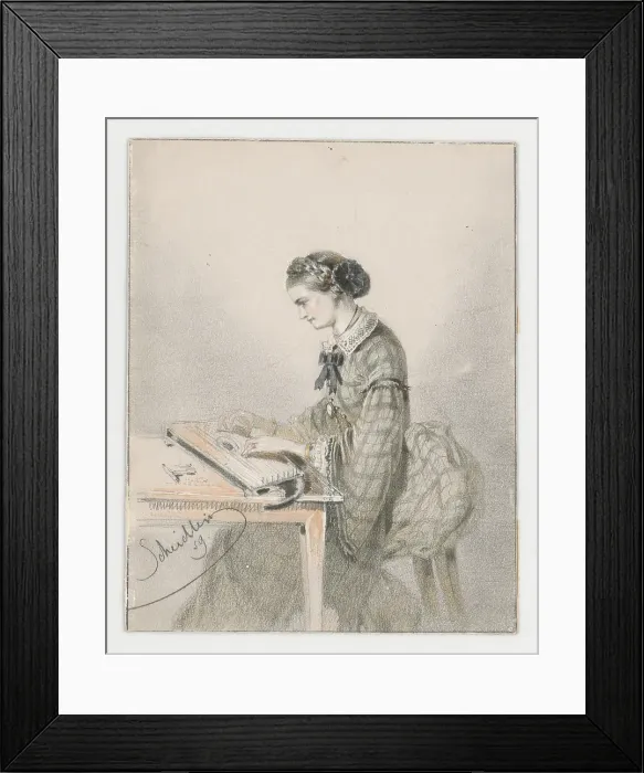 Framed Print : Doing Manual Work, 1859. Creator: Friedrich Carl von Scheidlin Framed Print : Doing Manual Work, 1859. Creator: Friedrich Carl von Scheidlin