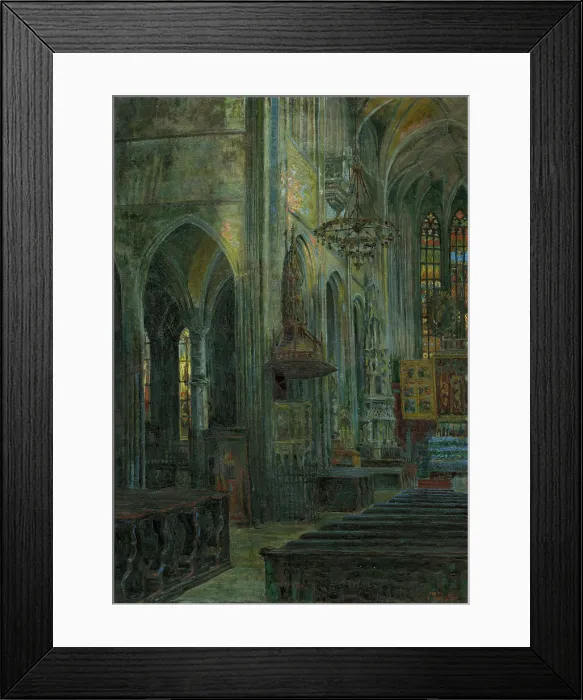 Framed Print : Interior of Kosice Cathedral, 1910-1930. Creator: Florian Milan Framed Print : Interior of Kosice Cathedral, 1910-1930. Creator: Florian Milan