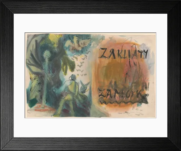 Framed Print : Cover design for the book The Haunted Castle, 1940-1944. Creator: Jan Novak Framed Print : Cover design for the book The Haunted Castle, 1940-1944. Creator: Jan Novak