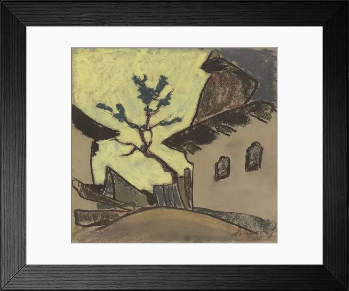 Framed Print : Village cottage, 1931. Creator: Zolo Palugyay Framed Print : Village cottage, 1931. Creator: Zolo Palugyay