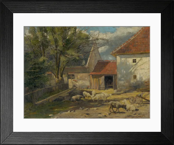 Framed Print : Farm courtyard, 1920-1929. Creator: Ferdinand Kysely Framed Print : Farm courtyard, 1920-1929. Creator: Ferdinand Kysely