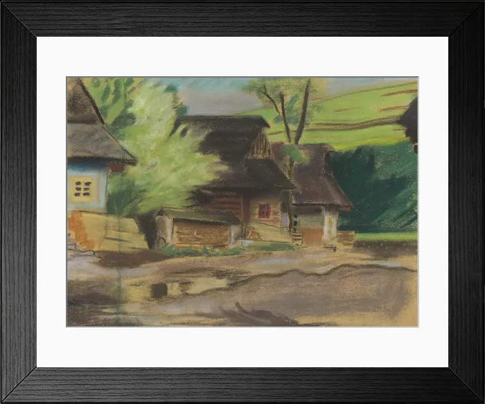 Framed Print : Village, around 1933. Creator: Arnold Peter Weisz-Kubincan Framed Print : Village, around 1933. Creator: Arnold Peter Weisz-Kubincan