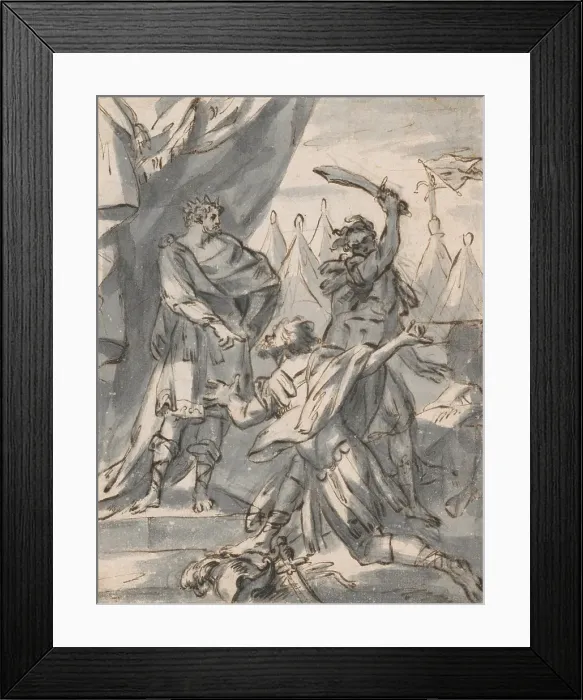 Framed Print : Execution in a military camp, 1601 / 1700. Creator: Unknown Framed Print : Execution in a military camp, 1601 / 1700. Creator: Unknown