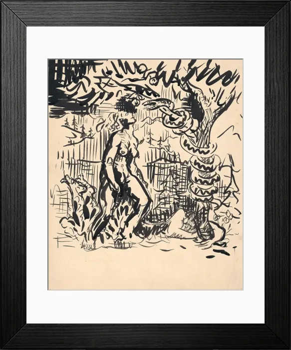 Framed Print : Temptation, 1940-1944. Creator: Arnold Peter Weisz-Kubincan Framed Print : Temptation, 1940-1944. Creator: Arnold Peter Weisz-Kubincan