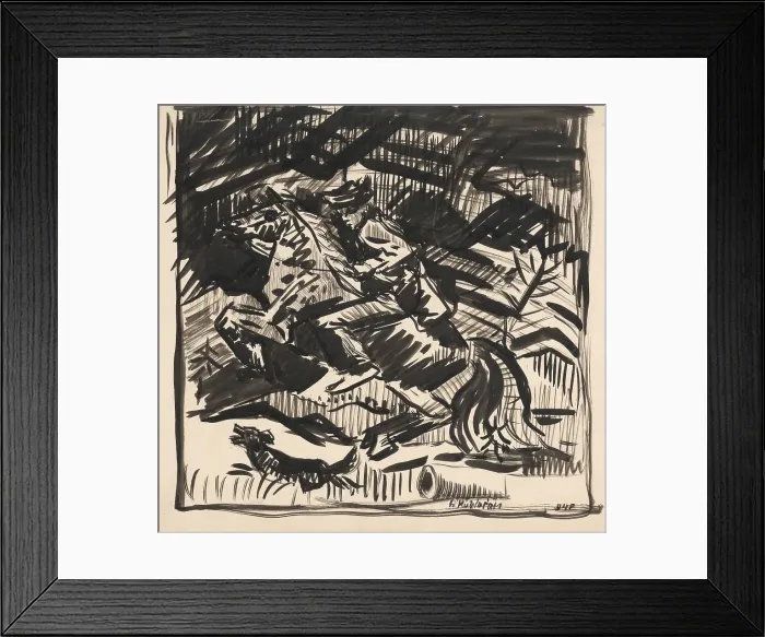 Framed Print : Rider, 1940. Creator: Arnold Peter Weisz-Kubincan Framed Print : Rider, 1940. Creator: Arnold Peter Weisz-Kubincan