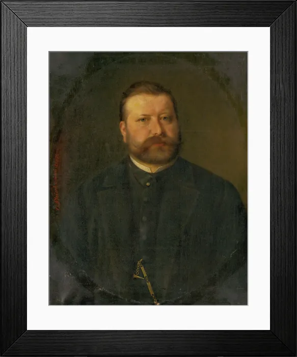 Framed Print : Portrait of a Man, 1887. Creator: Georg Fleischmann Framed Print : Portrait of a Man, 1887. Creator: Georg Fleischmann