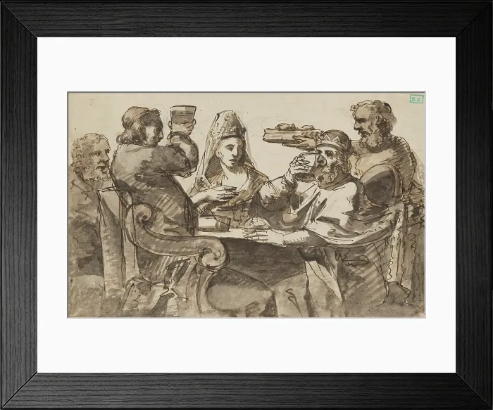 Framed Print : Banquet at King David's?, After 1760. Creator: Unknown. Banquet at King David's?, After 1760. Creator: Unknown Framed Print : Banquet at King David's?, After 1760. Creator: Unknown. Banquet at King David's?, After 1760. Creator: Unknown