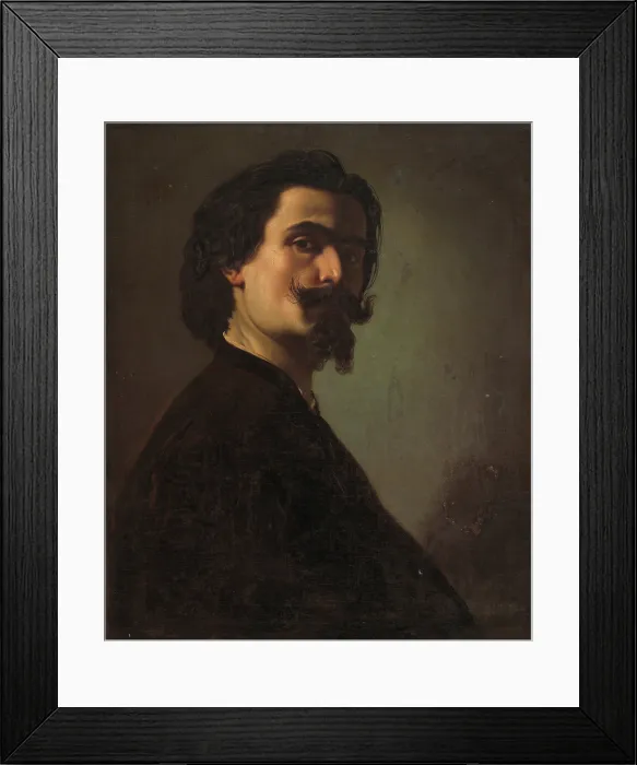 Framed Print : Portrait of Jakab Marastoni, 1856. Creator: Frantisek Klimkovic Framed Print : Portrait of Jakab Marastoni, 1856. Creator: Frantisek Klimkovic