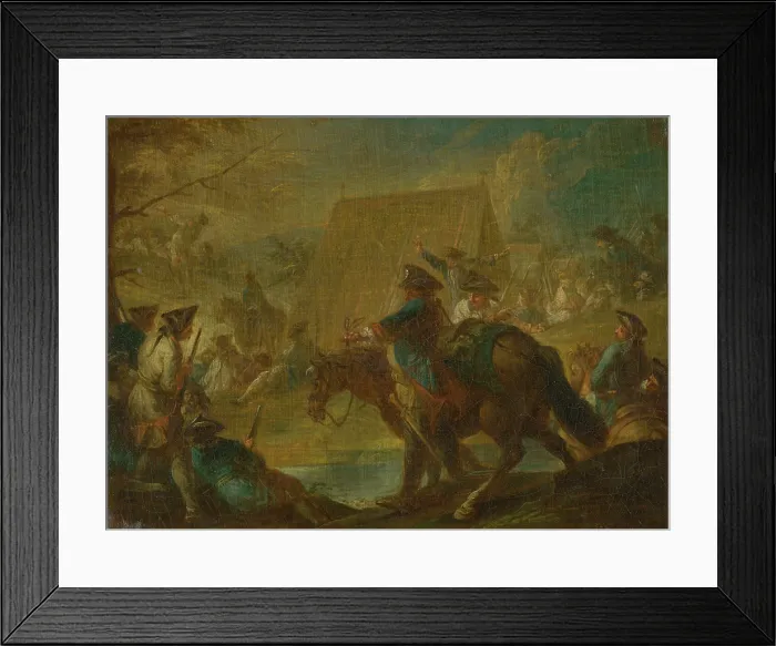 Framed Print : Military Camp, 1730-1740. Creator: Georg Philipp Rugendas Framed Print : Military Camp, 1730-1740. Creator: Georg Philipp Rugendas