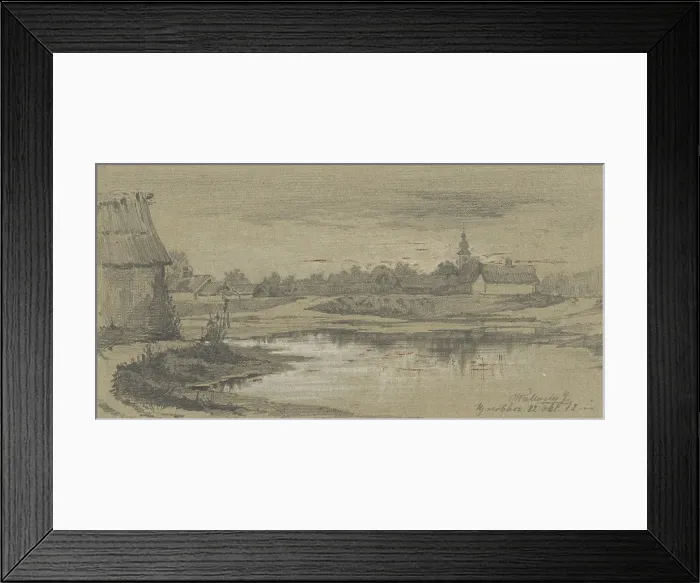 Framed Print : Study from the village of Ujverbasz, 1882. Creator: Eugen Wallachy Framed Print : Study from the village of Ujverbasz, 1882. Creator: Eugen Wallachy