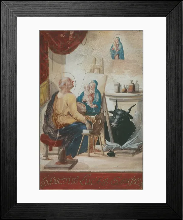 Framed Print : St. Luke Painting the Madonna, 1700-1730. Creator: Unknown Framed Print : St. Luke Painting the Madonna, 1700-1730. Creator: Unknown